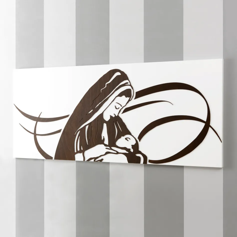 Paneli i bërë me gdhendje lazer që përshkruan nënën e prodhuar në Itali - Chiyo Viadurini