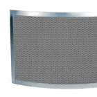 Mbrojtës shkëndija me rrjetë të zezë dhe çelik të lakuar Prodhuar në Itali - Safir Viadurini