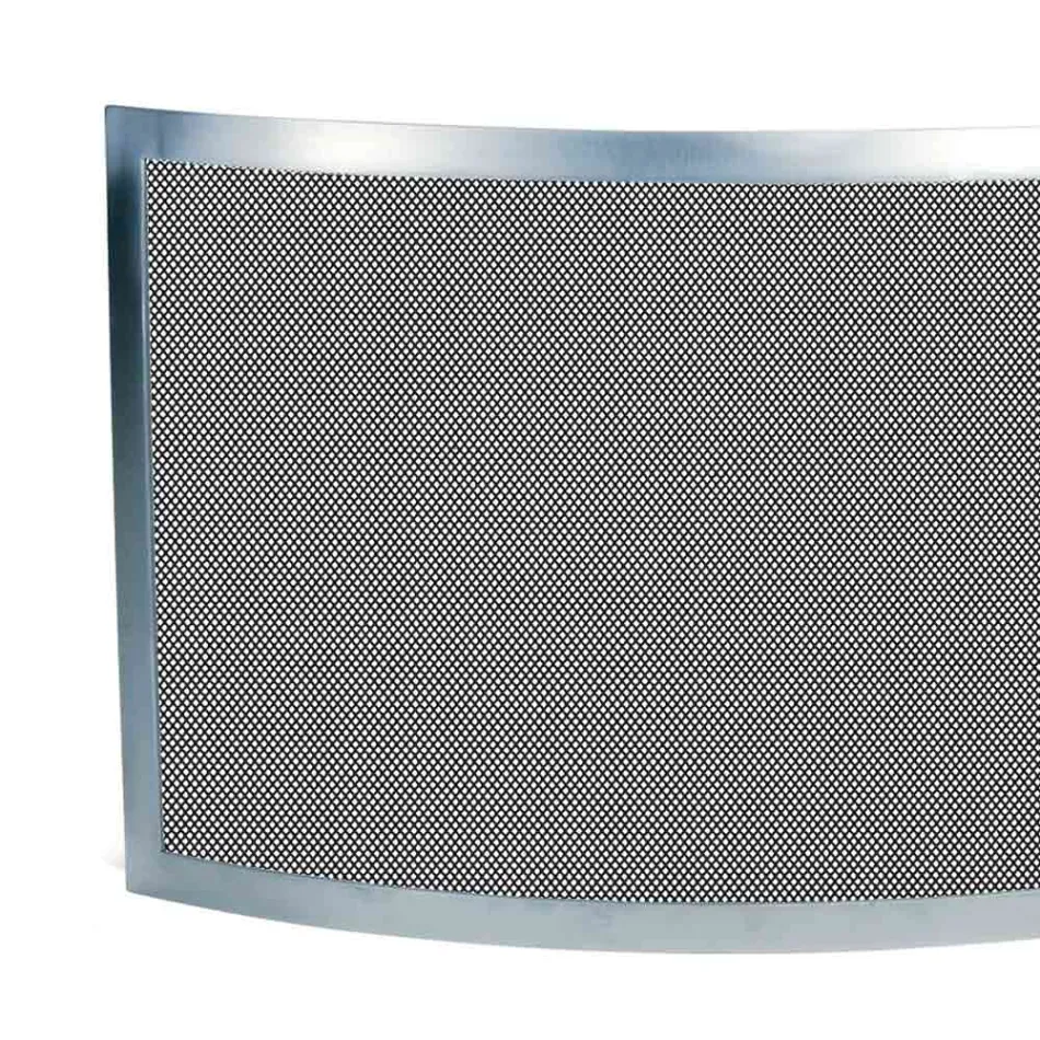 Mbrojtës shkëndija me rrjetë të zezë dhe çelik të lakuar Prodhuar në Itali - Safir Viadurini