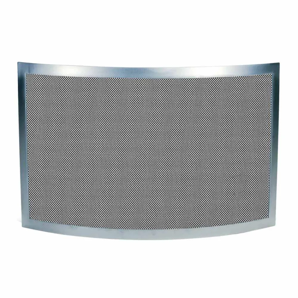 Mbrojtës shkëndija me rrjetë të zezë dhe çelik të lakuar Prodhuar në Itali - Safir Viadurini