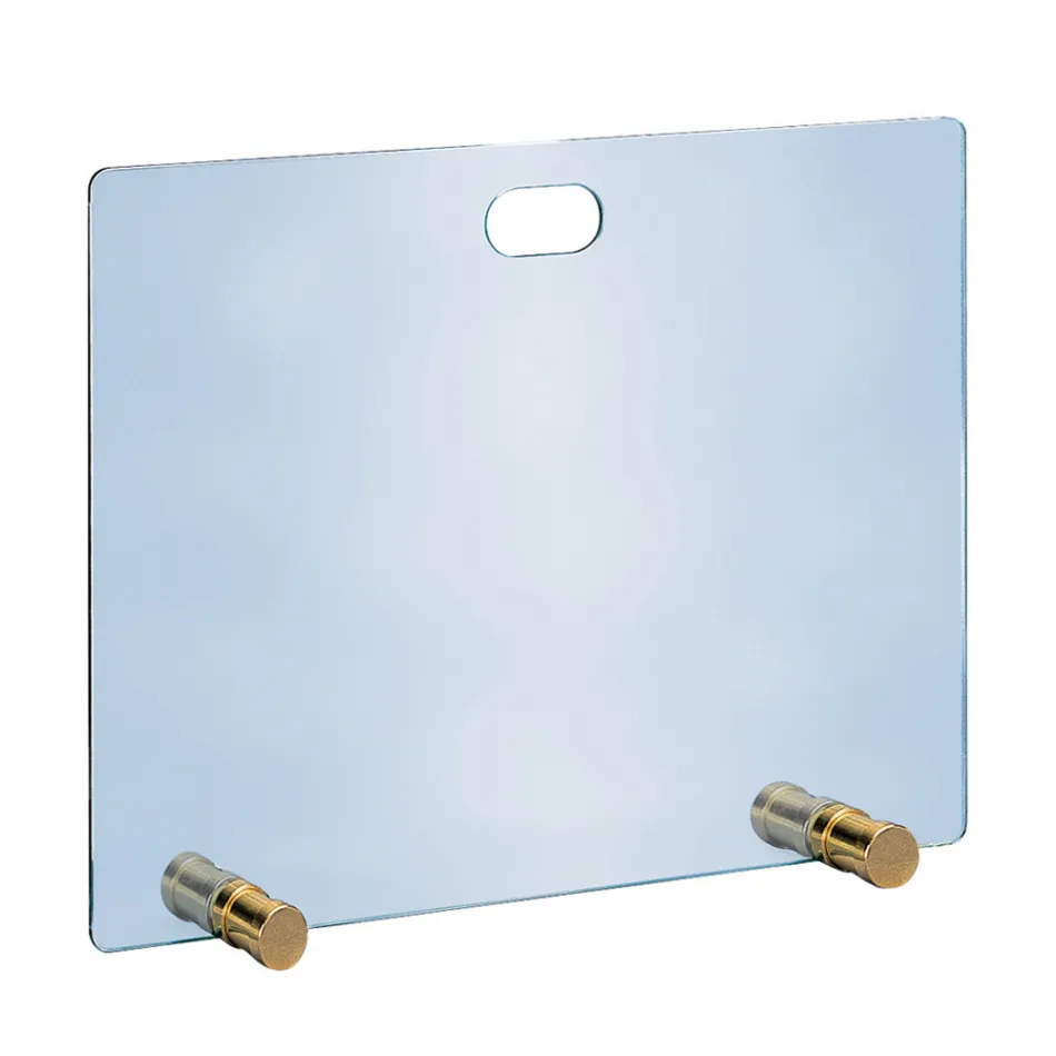 Mbështetës i shkëndijës me kristal të temperuar dhe 4 këmbë Prodhuar në Itali - Delfino Viadurini