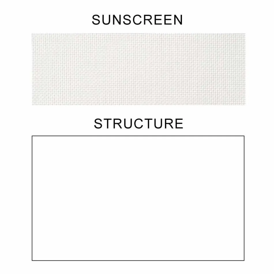 Parasol prej pëlhure me strukturë alumini - Krem kundër diellit Emma nga Varaschin Viadurini