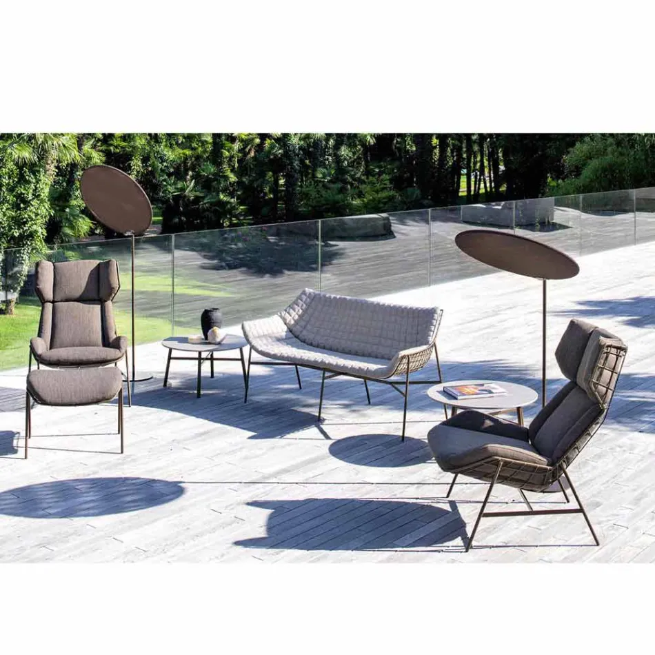 Parasol prej pëlhure me strukturë alumini - Krem kundër diellit Emma nga Varaschin Viadurini