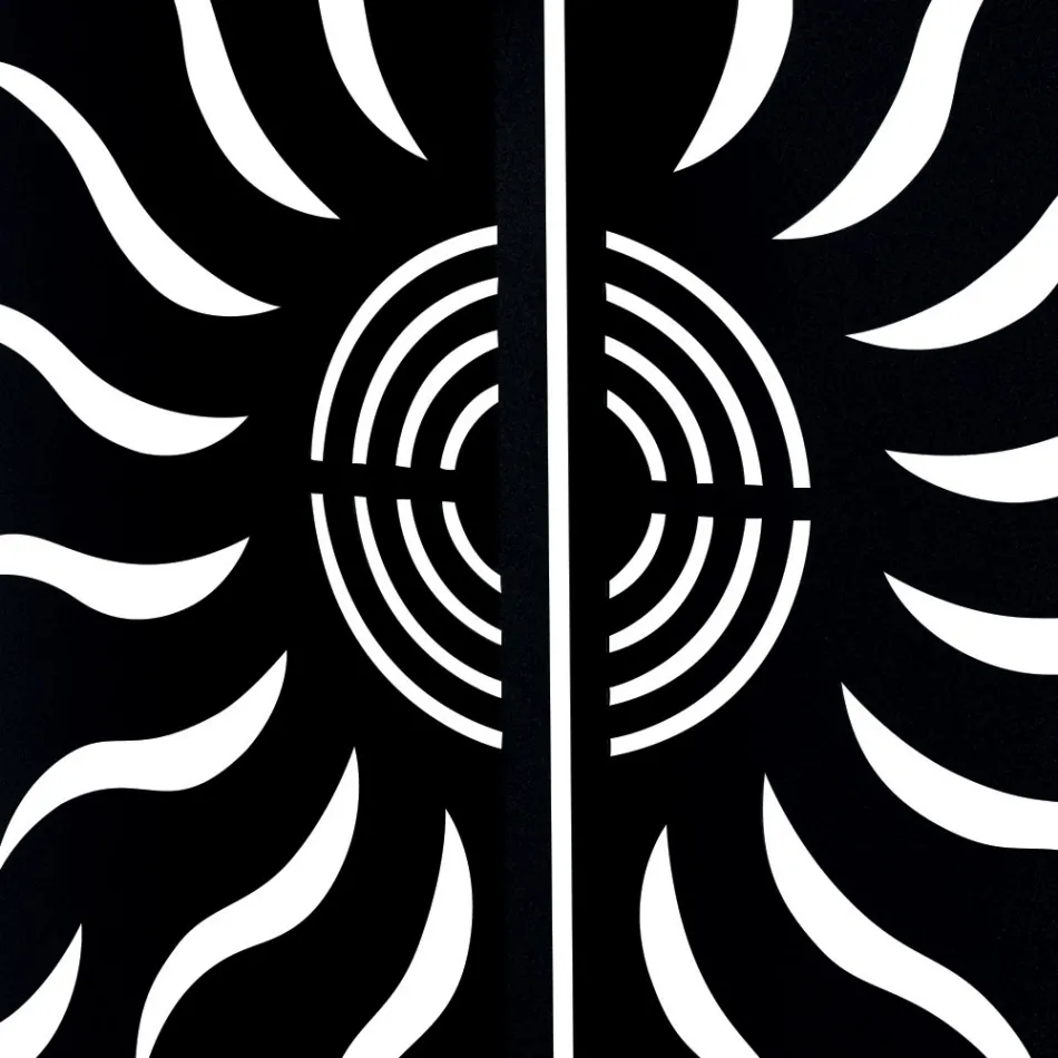 Mbrojtës soba e lakuar me 2 dyer metalike Prodhuar në Itali - Duck Viadurini