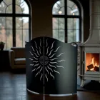 Mbrojtës sobash të lakuar me 2 dyer metalike Prodhuar në Itali - Duck Viadurini