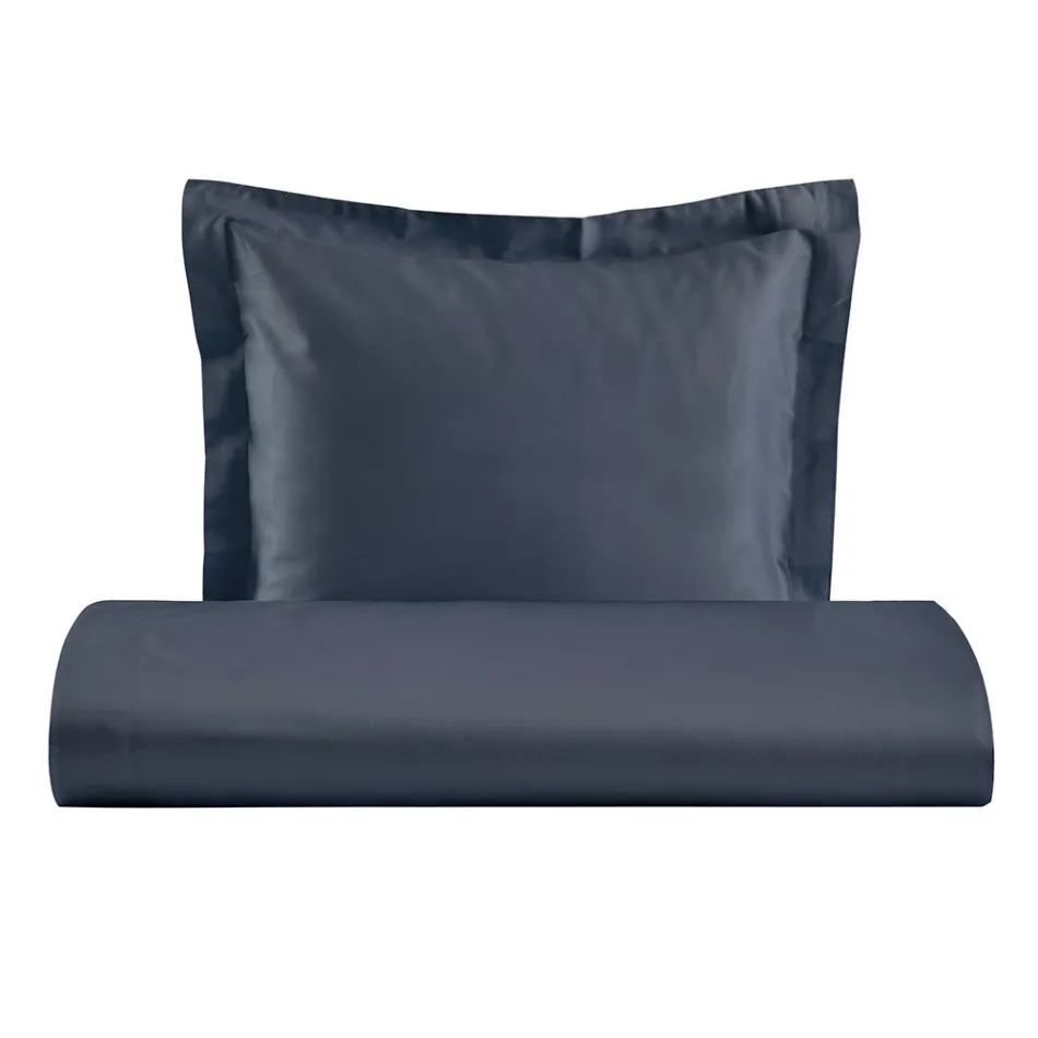 Set mbulese pambuku saten 100% me 1 këllëf jastëku Prodhuar në Itali - Fluffy Viadurini