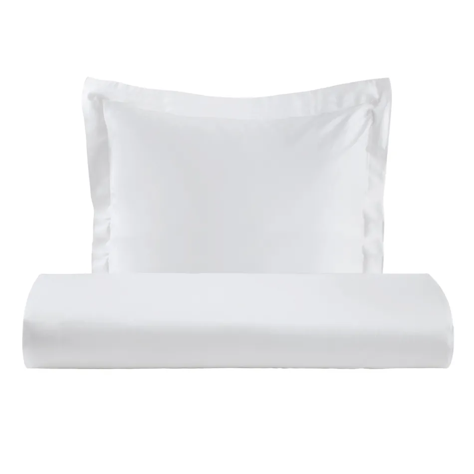 Set mbulese pambuku saten 100% me 1 këllëf jastëku Prodhuar në Itali - Fluffy Viadurini