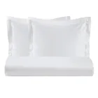 Set mbulese pambuku saten 100% me 2 këllëf jastëku Prodhuar në Itali - Fluffy Viadurini