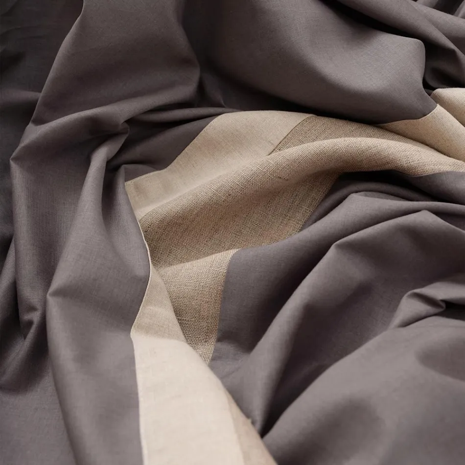 Set këllëf pambuku 90% pambuk dhe 10% liri me 2 këllëf jastëku Prodhuar në Itali - Nestle Viadurini