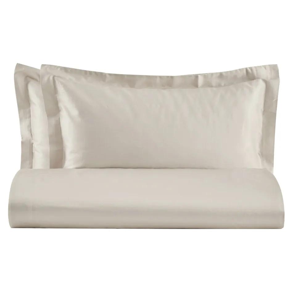 Set mbulesë dyshe me pambuk saten 100% Prodhuar në Itali - Fluffy Viadurini