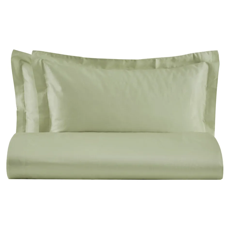 Set mbulesë dyshe me pambuk saten 100% Prodhuar në Itali - Fluffy Viadurini
