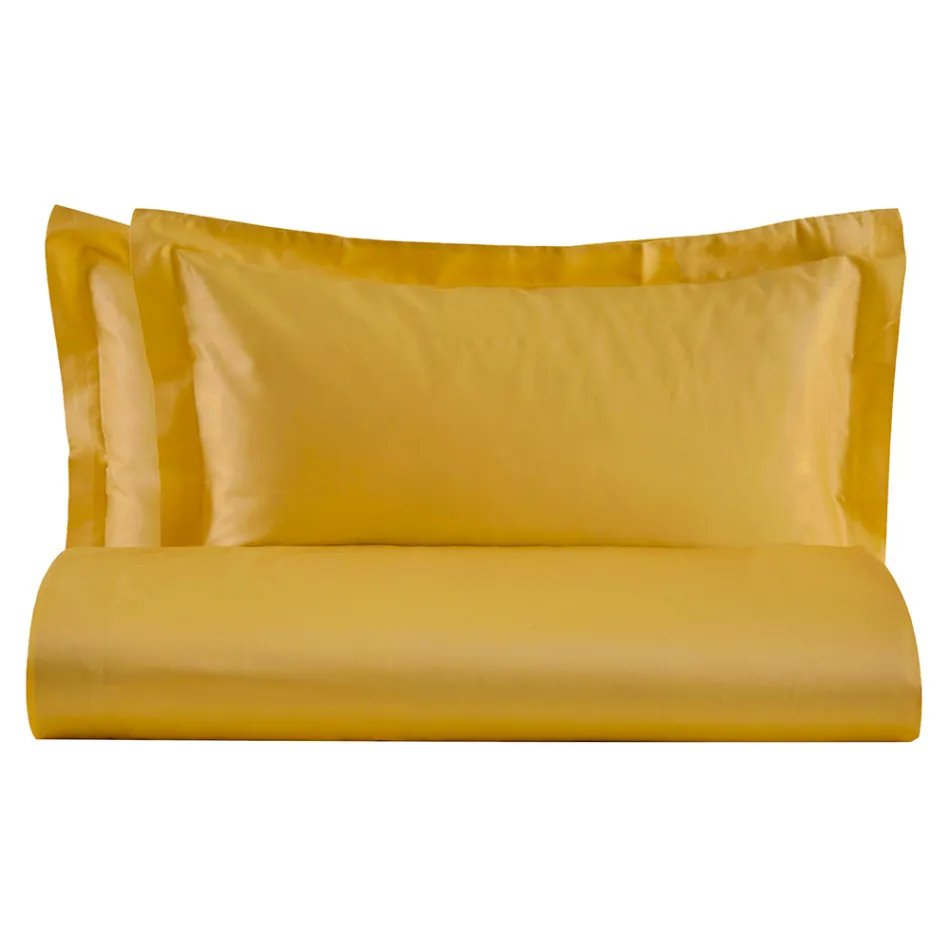 Set mbulesë dyshe me pambuk saten 100% Prodhuar në Itali - Fluffy Viadurini
