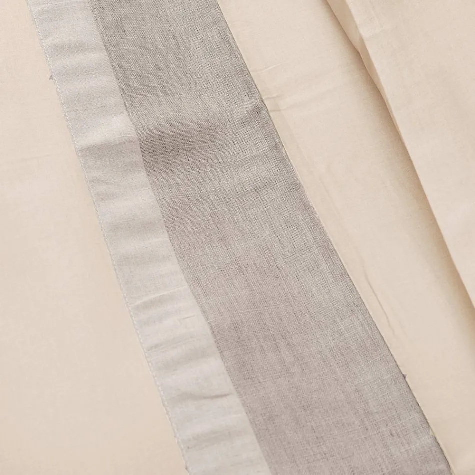 Set mbulese dopio me 90% pambuk dhe 10% liri Prodhuar në Itali - Nestle Viadurini