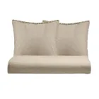 Set dopio mbulese me pambuk të pastër të lyer me veshje me 2 këllëf jastëku - delikatesë Viadurini