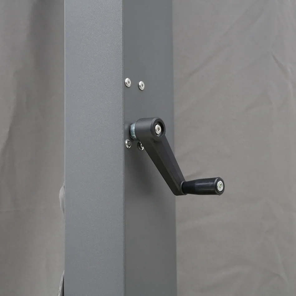 Pegola 3x4 mt në alumin të lyer me antracit me manivë - Levante Viadurini