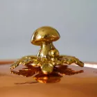 Tenxhere e lartë në duar prej bakri e konservuar me doreza dhe kapak 28 cm - Mariarita Viadurini