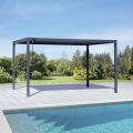 Pergola Alumini Antracit me Çati të Rregullueshme - Vitta