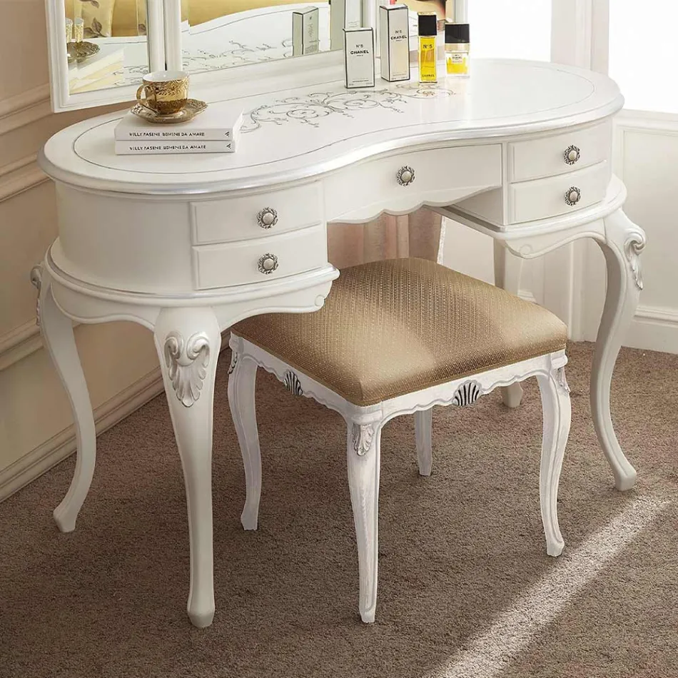 Krehër klasik i grimit prej druri me pasqyrë Prodhuar në Itali - Cambrige Viadurini