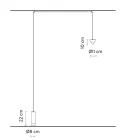 Llambë dyshemeje me tela në alumin e zi dhe kon me dizajn minimal të shkëlqyeshëm - Mercado Viadurini