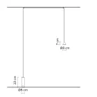 Llambë dyshemeje me tela në alumin e zi dhe dizajn minimal me kon të vogël - Mercado Viadurini