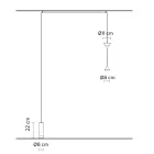 Llamba dyshemeje me dizajn minimal prej alumini të zi dhe me dy kone - Mercado Viadurini