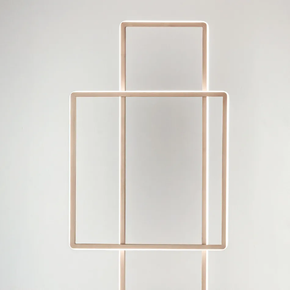 Dizajn llambë dyshemeje LED në metal të lyer me ar ose argjend - formale Viadurini