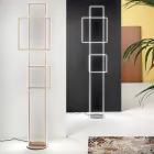 Dizajn llambë dyshemeje LED në metal të lyer me ar ose argjend - formale Viadurini