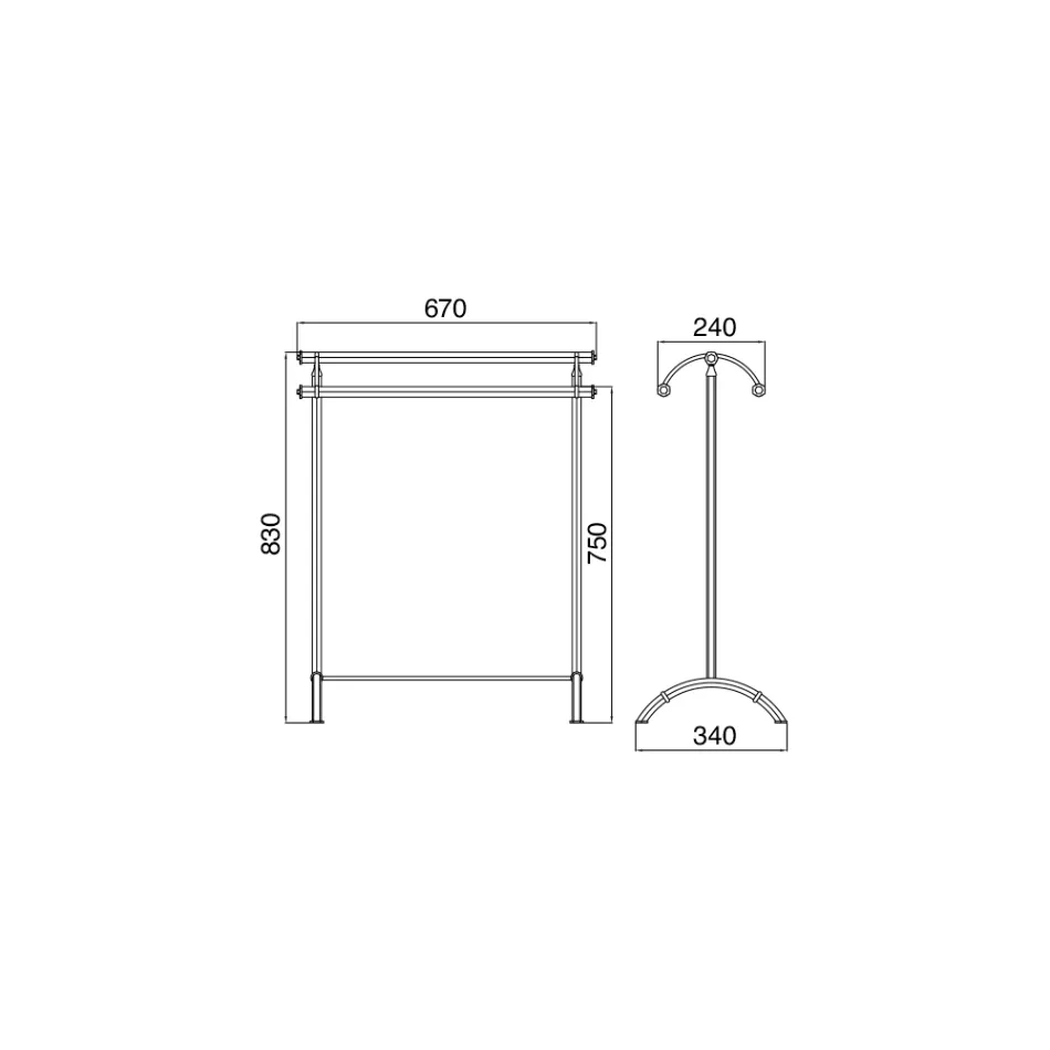 Qëndrim i varur për peshqir tunxh Vintage Prodhuar në Itali - Aristide Viadurini