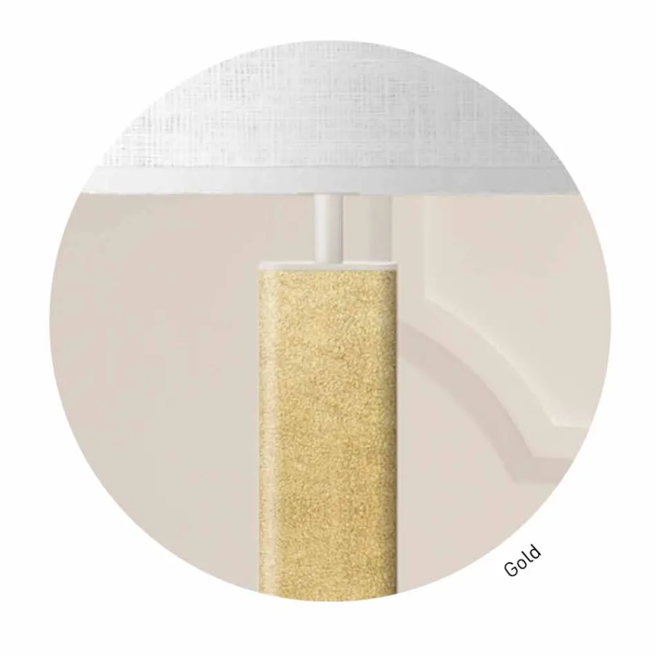 Llambë dyshemeje me dizajn modern në llambë me abazhur pëlhure prodhuar në Itali - Kërce Viadurini