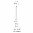 Llambë dyshemeje me dizajn modern në llambë me abazhur pëlhure prodhuar në Itali - Kërce Viadurini