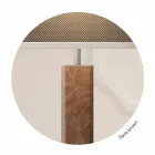 Llambë dyshemeje me dizajn modern në llambë me abazhur pëlhure prodhuar në Itali - Kërce Viadurini