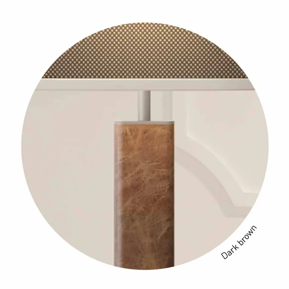 Llambë dyshemeje me dizajn modern në llambë me abazhur pëlhure prodhuar në Itali - Kërce Viadurini