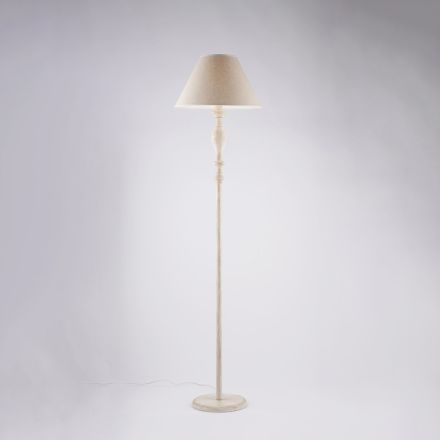 Llambë dyshemeje prej druri dhe hekuri dhe abazhur i prodhuar në Itali për dekorim të brendshëm - Toskanë Viadurini