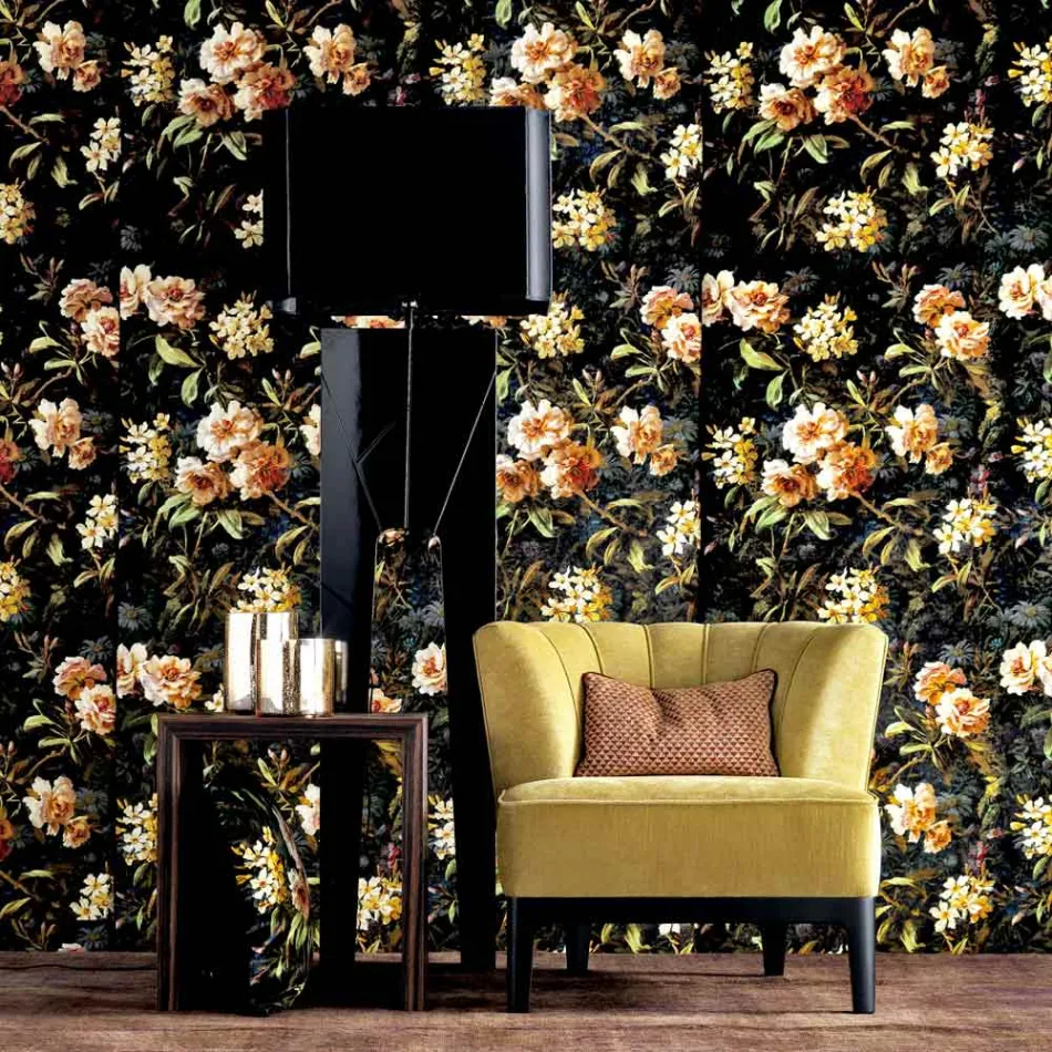 Llambë dyshemeje prej druri dhe pëlhure Grilli Zarafa e bërë në Itali Viadurini