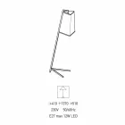 Llambë për dysheme metalike me abazhur pambuku moderne të bardhë prodhuar në Itali - Barton Viadurini