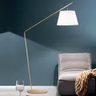 Llamba dyshemeje metalike me nuancë Pvc e veshur me pëlhurë - Adriana Viadurini