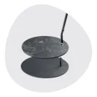 Llamba dyshemeje metalike me nuancë Pvc e veshur me pëlhurë - Adriana Viadurini