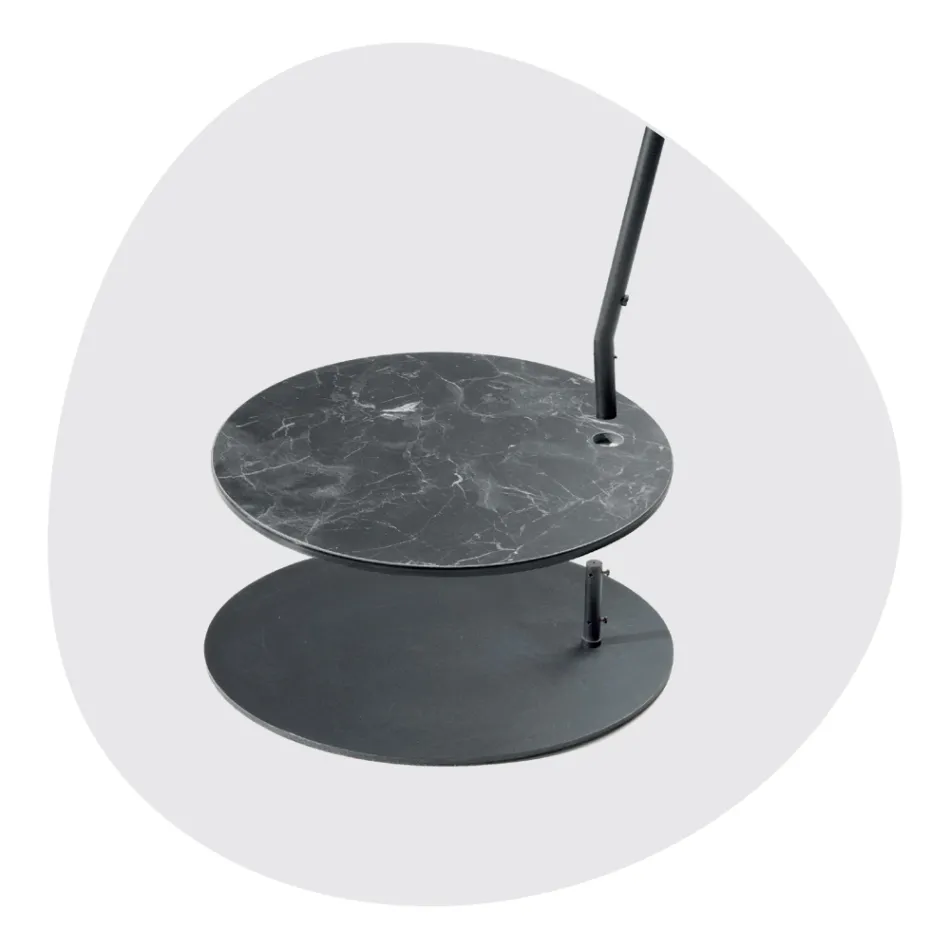 Llamba dyshemeje metalike me nuancë Pvc e veshur me pëlhurë - Adriana Viadurini