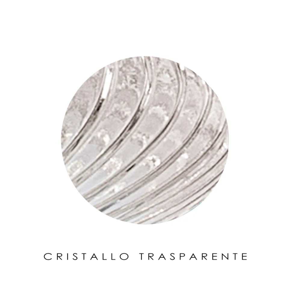 Llambë dyshemeje prej xhami veneciane me brinjë dhe fryrje me dorë - Dafne Viadurini