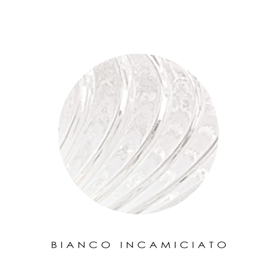 Llambë dyshemeje prej xhami veneciane me brinjë dhe fryrje me dorë - Dafne Viadurini