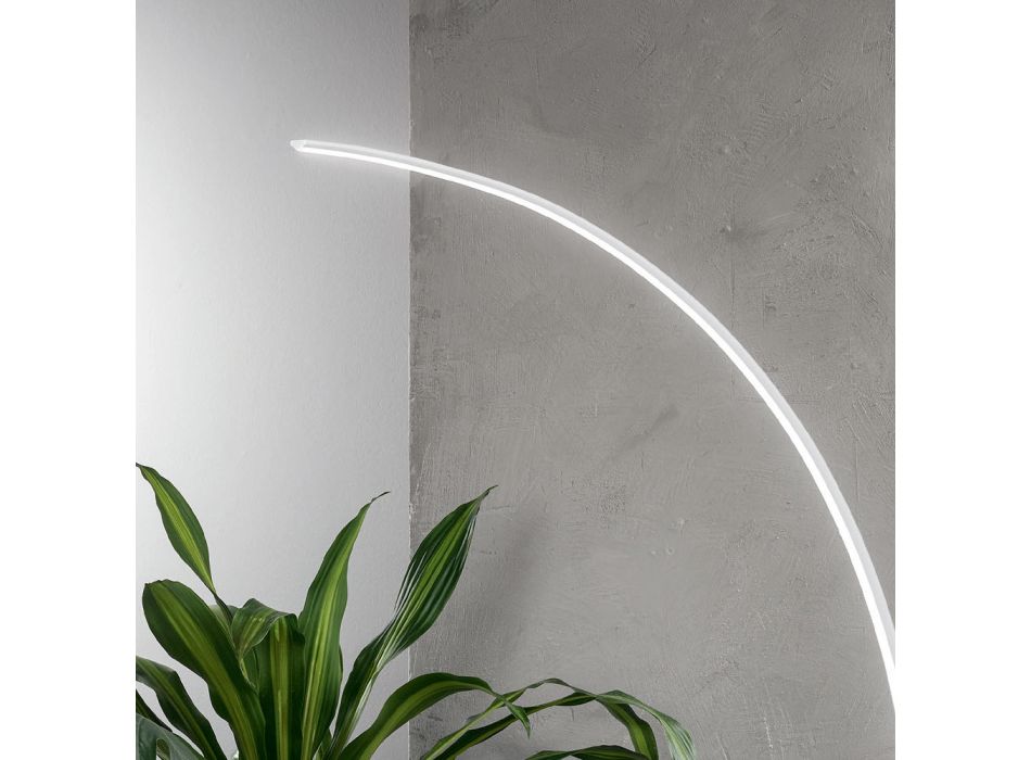 Llambë dyshemeje moderne LED me dimmable në metal të zi, ari ose të bardhë - gondolë Viadurini