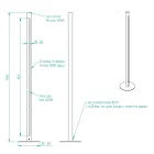 Llambë dyshemeje moderne metalike me ndriçim të dyfishtë Prodhuar në Itali - Roman Viadurini