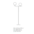 Llambë dyshemeje moderne në xham venecian të fryrë me dorë - borë Viadurini