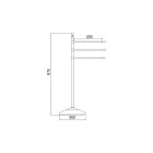 Mbajtëse peshqirësh vintage me 3 krahë në tunxh dhe qeramikë - Lyon Viadurini