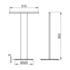Mbajtëse peshqiri në këmbë për lavaman në ngjyrë alumini të bardhë ose të zi - Alcade Viadurini
