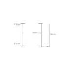 Llambë dyshemeje e bërë prej metali me përfundime të ndryshme, e prodhuar në Itali - Lumi Viadurini