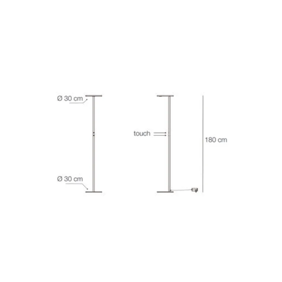Llambë dyshemeje e bërë prej metali me përfundime të ndryshme, e prodhuar në Itali - Lumi Viadurini