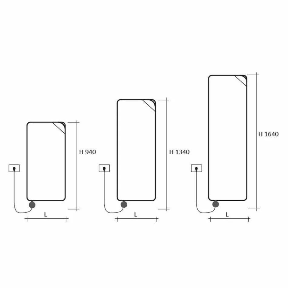 Dizajn modern Pllaka rrezatuese elektrike deri në 1000 W - Libër Viadurini