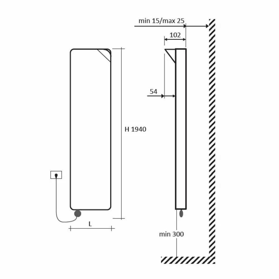 Dizajn modern Pllaka rrezatuese elektrike deri në 1000 W - Libër Viadurini