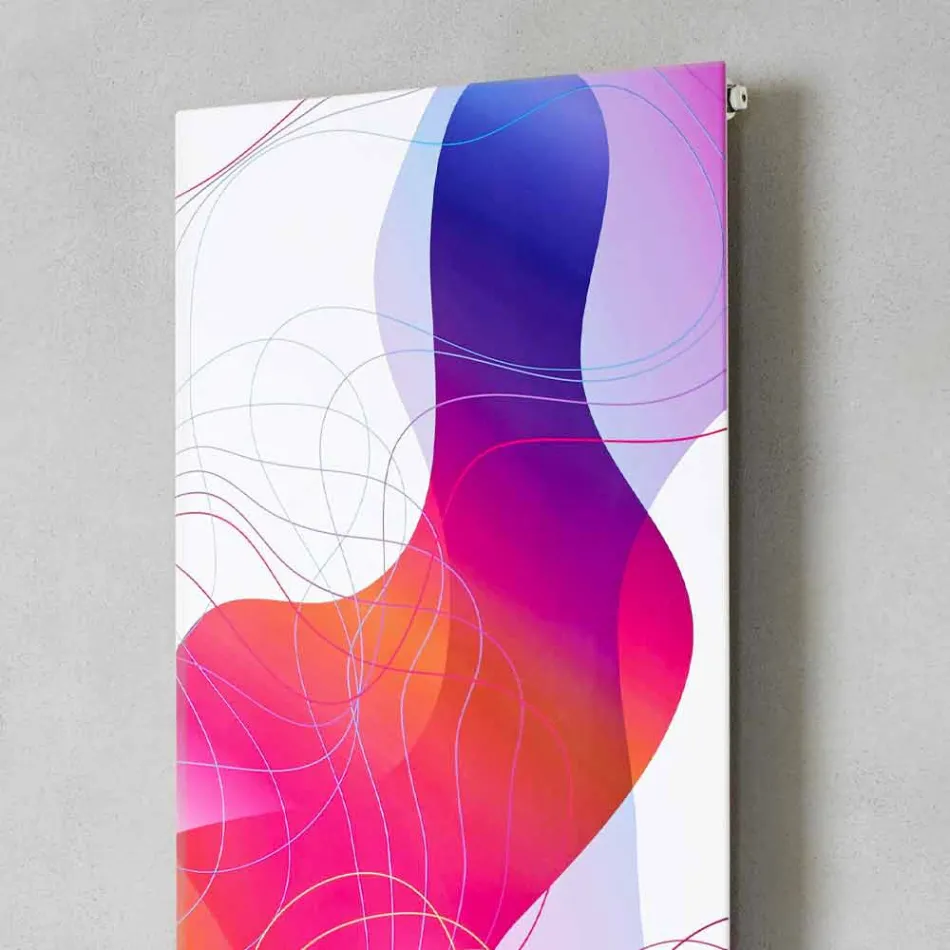 Pllakë rrezatuese elektrike në mur në çelik me 1000 Watt - Dekorimi Kelvin Viadurini